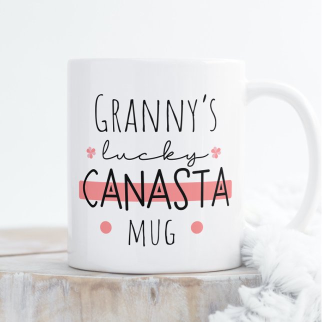 Granny’s Lucky Canasta Mug - Personalisable (Creator Uploaded)