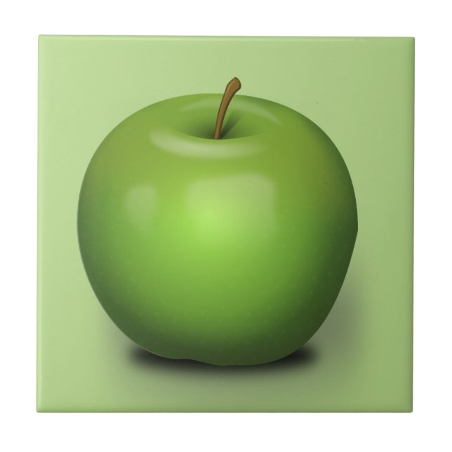 Granny Smith Apple Ceramic Tile (Front)