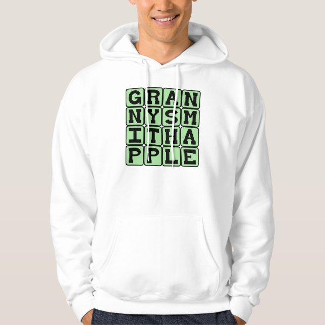 Granny Smith Apple, Colour and Fruit Hoodie (Front)