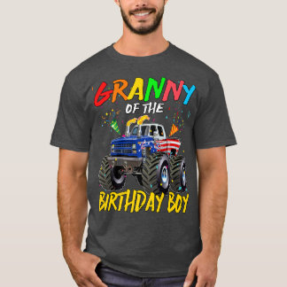 Granny The Birthday Boy Monster Truck Birthday Par T-Shirt