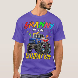 Granny The Birthday Boy Monster Truck Birthday Par T-Shirt