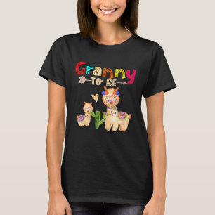 Granny To Be Llama Baby Shower Grandma T-Shirt