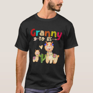 Granny To Be Llama Baby Shower Grandma T-Shirt