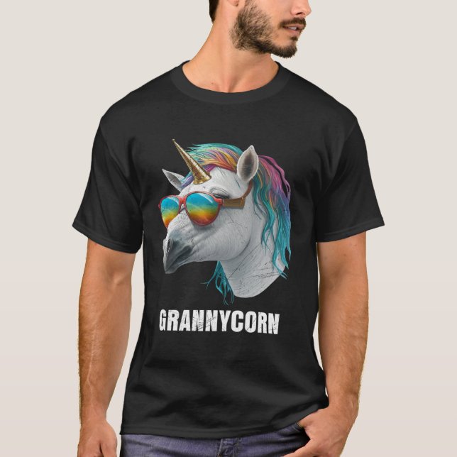 Grannycorn Mother s Day Unicorns Grandmacorn Grand T-Shirt (Front)