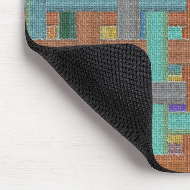 Grannys coloured 'plaid' in burlap or canvas aspec mouse pad (Corner)