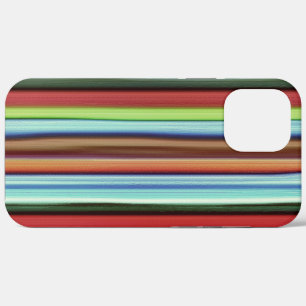 Granny's colourful stripes, with soft rough aspect iPhone 12 pro max case