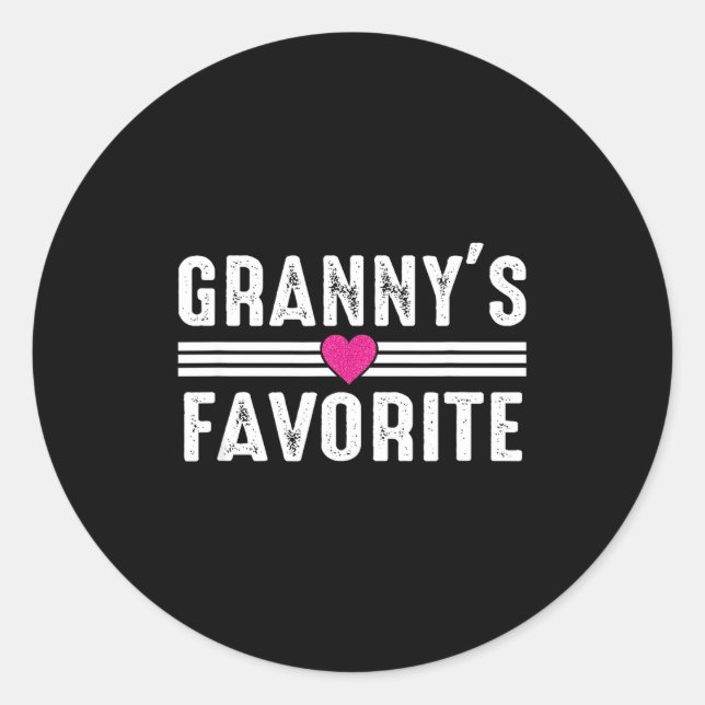 Granny's Favorite  Classic Round Sticker (Front)