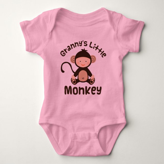 Grannys Little Monkey Baby Bodysuit (Front)