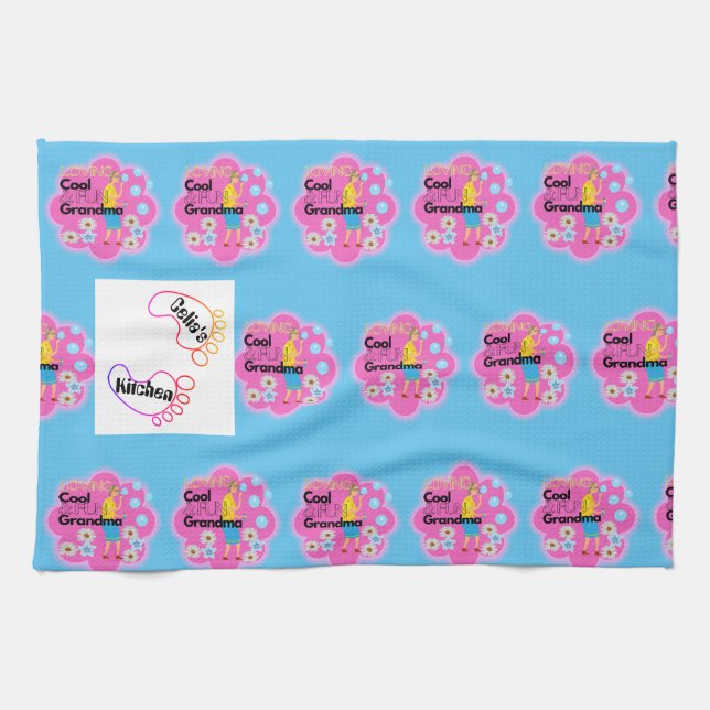 Granny's Place Retro Pattern Tea Towel (Horizontal)