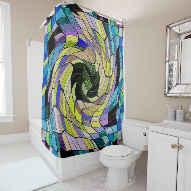 Granny's Quilt...... Shower Curtain (In Situ)