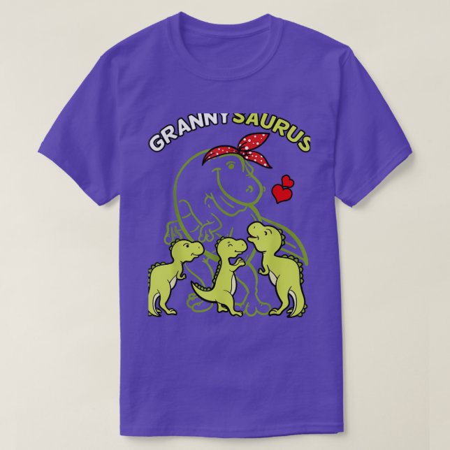 Grannysaurus Granny Tyrannosaurus Dinosaur Mothers T-Shirt (Design Front)