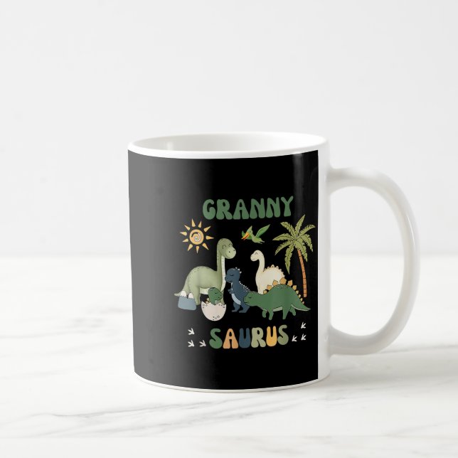Grannysaurus T Rex Dinosaur Granny Saurus Family M Coffee Mug (Right)