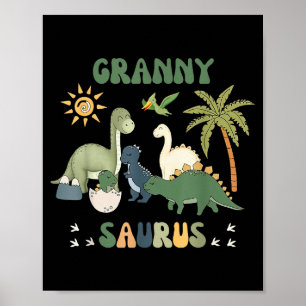 Grannysaurus T Rex Dinosaur Granny Saurus Family M Poster