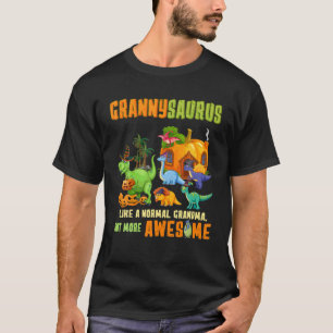 Grannysaurus T Rex Dinosaur Granny Saurus Hallowee T-Shirt
