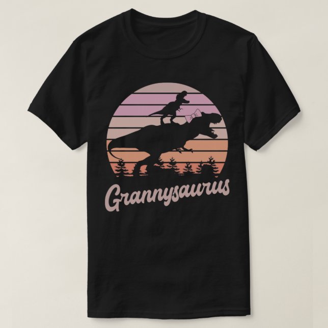 Grannysaurus TRex Dinosaur T-Shirt (Design Front)