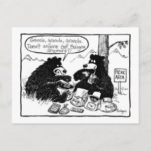 granola bears postcard