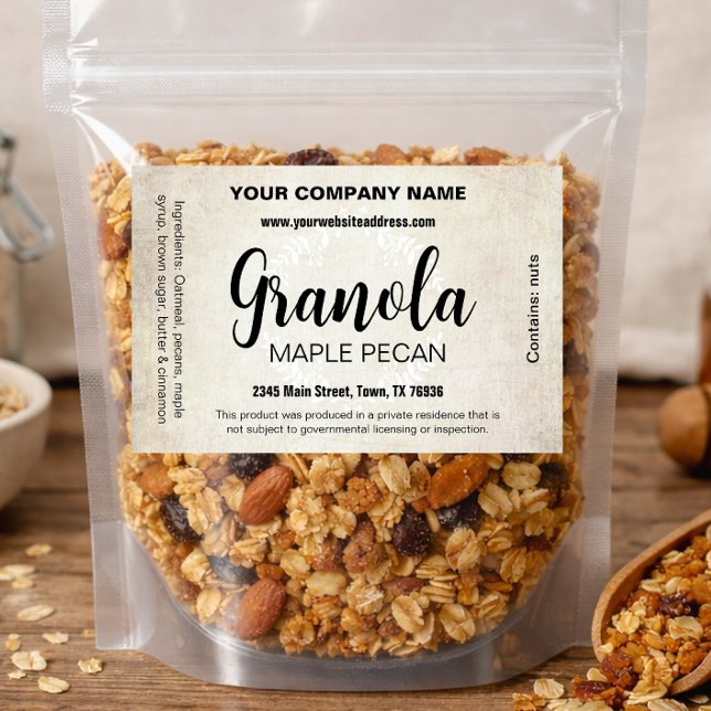 Granola Customisable Homemade Label Gran001cbbrt (Creator Uploaded)