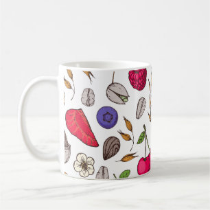 Granola,  muesli seamless pattern. Oat flakes hand Coffee Mug