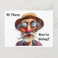 Granpa saying Hi and asking How're Doing? Editable