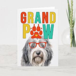 GranPAW Bearded Collie Dog Funny Grandparents Day Holiday Card