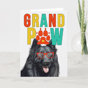 GranPAW Belgian Sheepdog Funny Grandparents Day Holiday Card