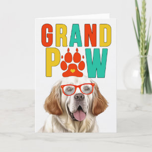 GranPAW Clumber Spaniel GrandDOG Grandparents Day Holiday Card