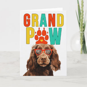 GranPAW Field Spaniel DOG Grandparents Day Holiday Card