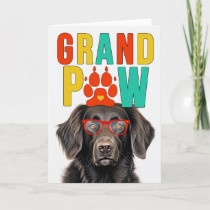 GranPAW Flat Coat Retriever Funny Grandparents Day Holiday Card