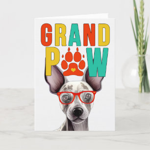 GranPAW Hairless Terrier Funny Grandparents Day Holiday Card