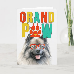 GranPAW Keeshond Dog Funny Grandparents Day Holiday Card