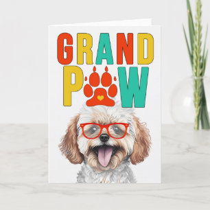GranPAW Maltipoo Dog Funny Grandparents Day Holiday Card