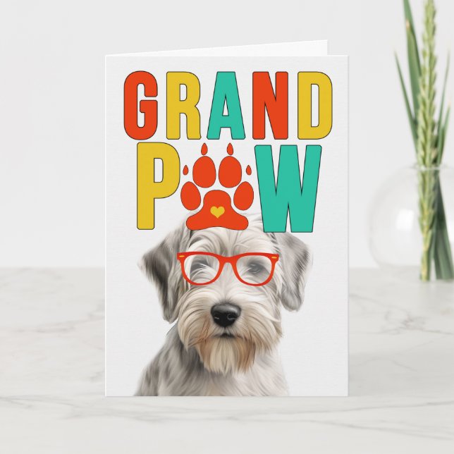 GranPAW Sealyham Terrier Funny Grandparents Day Holiday Card (Front)