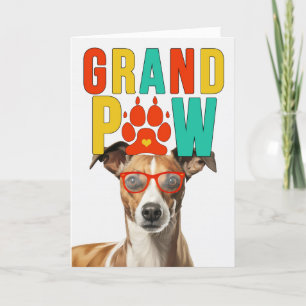 GranPAW Whippet Dog Funny Grandparents Day Holiday Card
