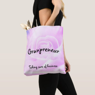 Granpreneur floral design tote bag