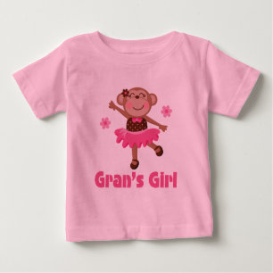 Gran's Girl Grandchild Monkey Ballerina Tutu Tee