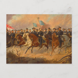 Grant and His Generals by Ole Peter Hansen Balling Postcard