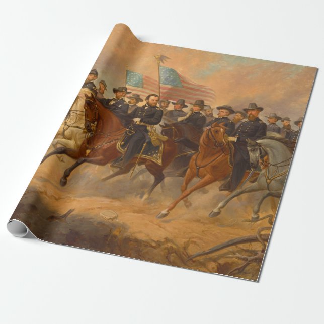 Grant and His Generals by Ole Peter Hansen Balling Wrapping Paper (Unrolled)