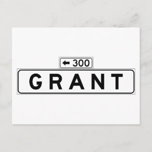 Grant Ave., San Francisco Street Sign Postcard