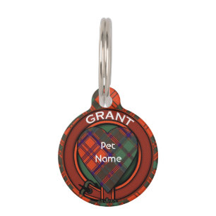 Grant clan Plaid Scottish tartan Pet Tag
