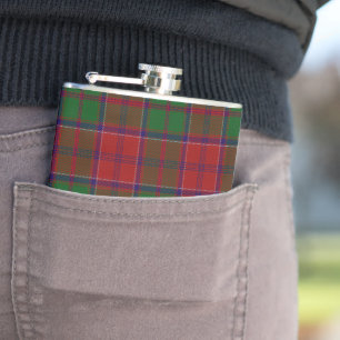Grant Clan Tartan Plaid Pattern Hip Flask
