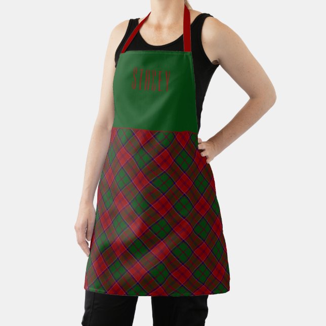 Grant Clan Tartan Scottish Plaid Heritage Apron (Insitu)