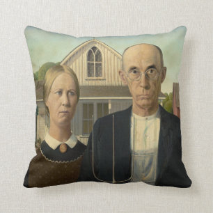 Grant DeVolson Wood American Gothic Cushion