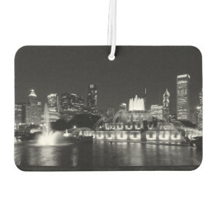 Grant Park Chicago Grayscale Car Air Freshener