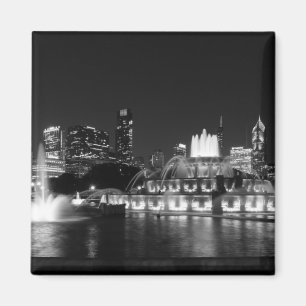 Grant Park Chicago Grayscale Magnet