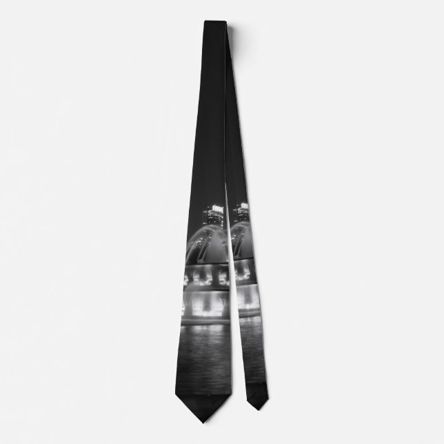 Grant Park Chicago Grayscale Neck Tie (Front)