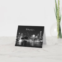 Grant Park Chicago Grayscale Thinking Of You Card