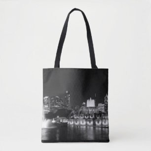 Grant Park Chicago Grayscale Tote Bag
