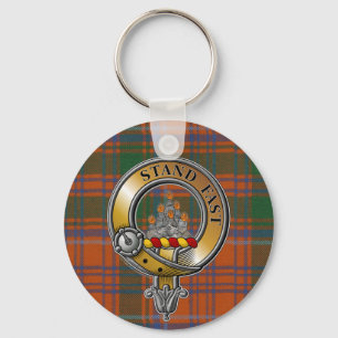 Grant Tartan & Badge Key Ring