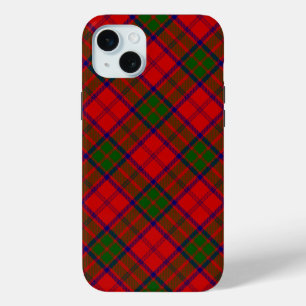 Grant tartan red green plaid iPhone 15 mini case