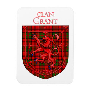 Grant Tartan Scottish Plaid Lion Rampant Magnet